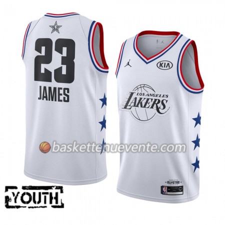 Maillot Basket Los Angeles Lakers LeBron James 23 2019 All-Star Jordan Brand Blanc Swingman - Enfant